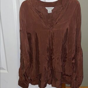 Club Monaco Shimmering Brown Blouse